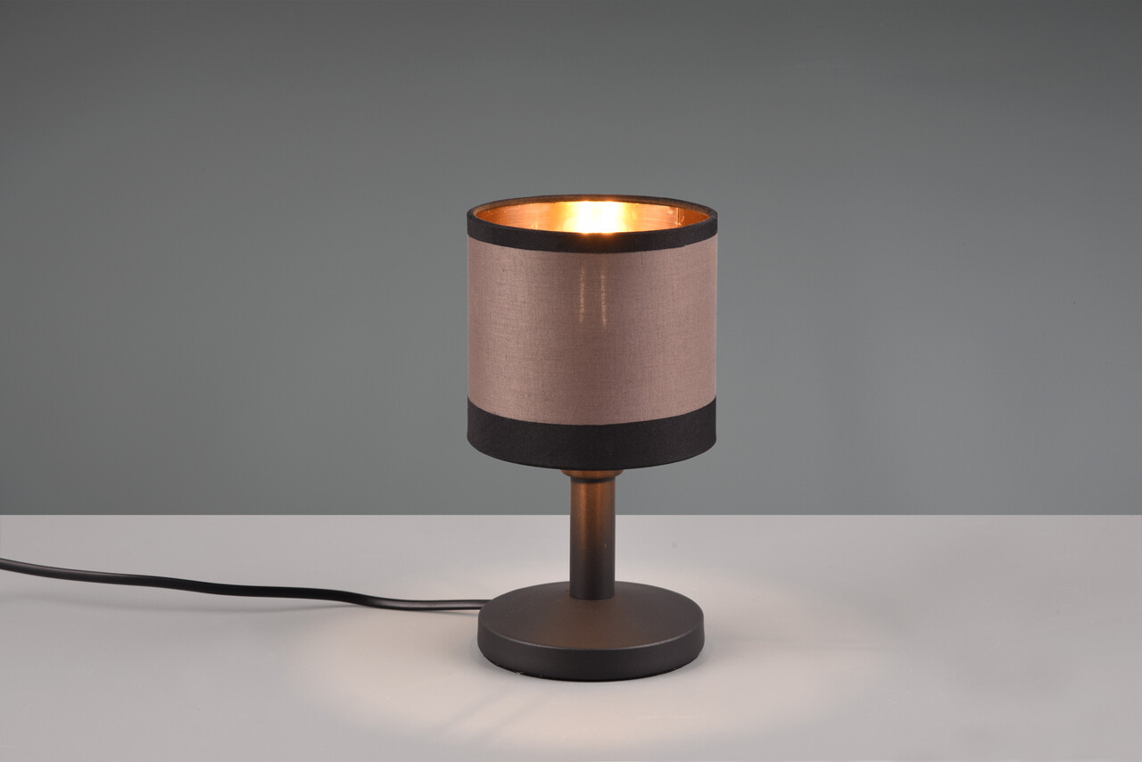 Lampa de masa Davos, RL, 12x22.5 cm, 10W, 1x E14, metal, negru mat/taupe - imagine 3